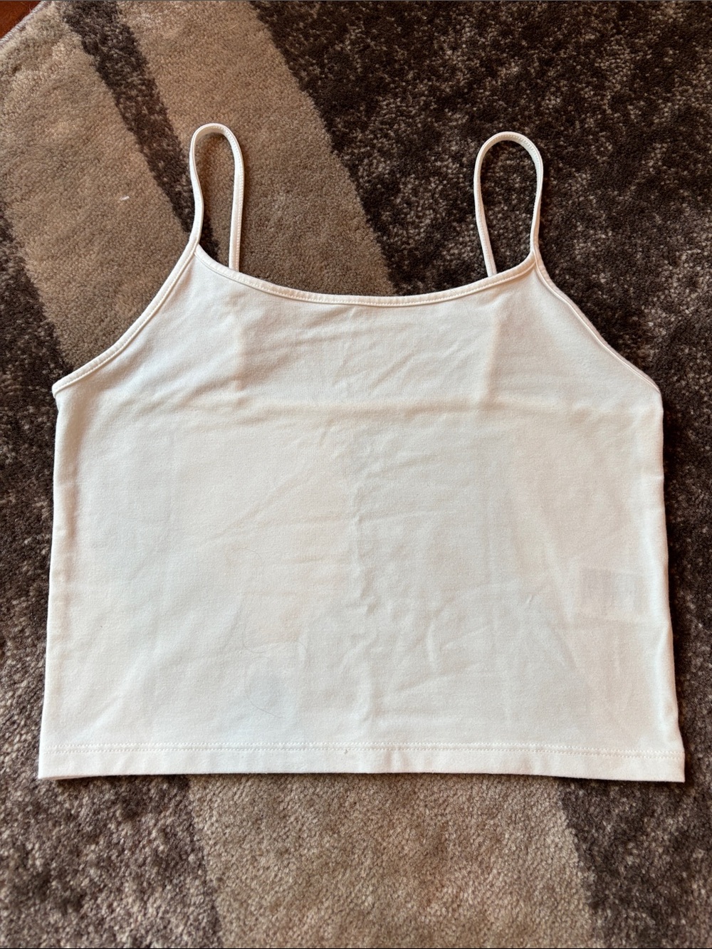 American Eagle Outfitters White Spaghetti Strap Crop Cami
